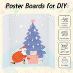 4 Pack Trifold Poster Board, 28x40 Inches White Presentation Board, Portable Display Board for Science Fair, School DIY Project and Business Exhibitions