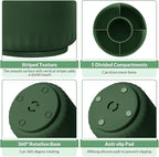 SKYDUE 360 Degree Rotating Desk Organizer, Dual-Purpose Pencil Pen Holder for Desk, Rotating Pencil Cup with Stickers, Office Supplies, Desk Decor for Office, School, Home