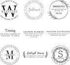Generic Custom Address Stamp, Self Inking Stamp OR Embosser, Choose from 18 Simple but Classic, Elegant, Stylish Designs & 15 Ink Color Choices, Black