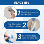 48 Rolls Blue Painters Tape Bulk 1 Inch, Paint Tape 0.94In× 55 Yards, Upgrade Masking Painter's Tape for Walls Painting Car Crafts Home UV Resistant, Total 2640 Yards