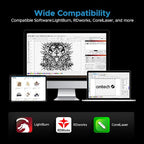 OMTech Pronto 90W CO2 Laser Engraver with Water Chiller&LightBurn, 28"x20" Laser Engraving Machine with Autofocus 2 Way Pass-Throughs Built-in Air Assist, Laser Cutter for Wood Glass Acrylic More