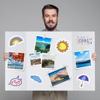 4 Pack Trifold Poster Board, 28x40 Inches White Presentation Board, Portable Display Board for Science Fair, School DIY Project and Business Exhibitions