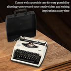Manual Typewriter,1980s Traditional Portable Vintage Typewriter Deeply Restored,Manual Typewriter for Writing,Letters and Vintage Collectible Present,Classic Retro Manual Typewriter