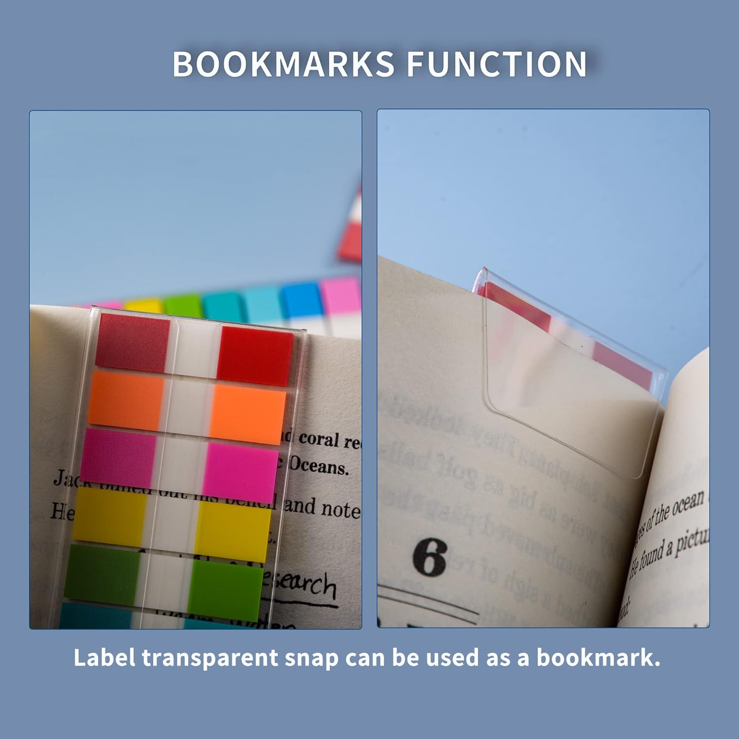 Ericter 1440 Pcs Sticky Tabs Book Tabs Page Markers Tabs, Sticky Note Tabs Colored Writable and Repositionable Index Tabs, Tabs for Annotating Books, Page Tabs