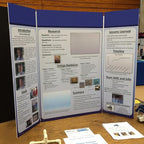 6 Pack Trifold Poster Board 48" X 36", IKAYAS Double Sided White Tri-fold Poster Boards, Science Fair Display Boards Posterboard Foamboard for Mounting, Art, Display, Projects Classroom Supplies