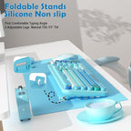 Wireless Keyboard Mouse Combo, MOFII 104 Round Keys Lovely Full-Size Cute Colorful Keyboard and Mouse with Retro Typewriter for PC/Mac/Laptop/Tablet/Computer/Windows Blue