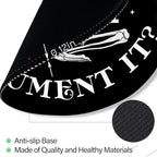 Funny Skull Skeleton Mouse Pad, Small Round Mouse Pads for Desk, Mini Travel Mousepad for Work Wireless Computer Laptop, Office Desk Accessories, But Did You Document It, 8.6 x 8.6 inch