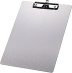 304 Stainless Steel Metal Dry Erase Clipboards with Pen Holder,Double-Sided Anti-Fingerprint White Board,Letter Size(Not to be adsorbed by Magnets)