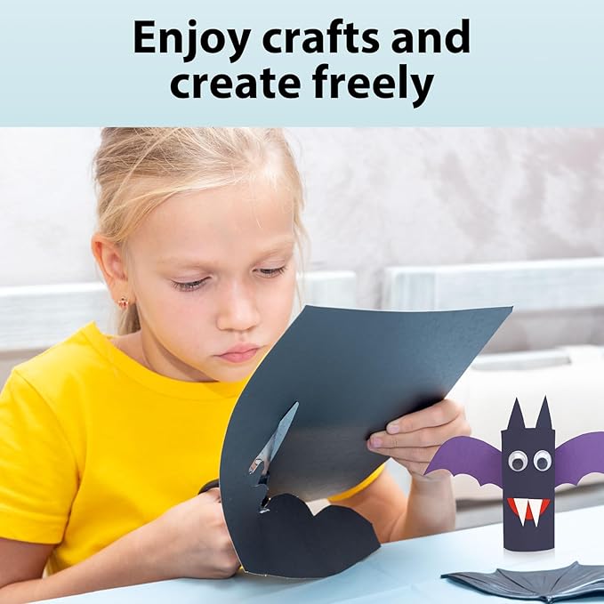 OcePor 200 Sheets Black Cardstock 8.5” x 11”, 92lb/250gsm Black Card Stock, Thick Card Stock Paper, Heavy Cardstock Paper for Printer, Resume, Scrapbooks, Art, Crafts, Business Cards