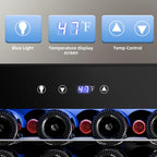 Antarctic Star Wine Cooler Refrigerator, Freestanding Wine Fridge with Adjust Temperature（32°F- 61°F）, 4.5 Cu.Ft Mini Fridge for home/bar/office, Black