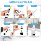 Desk Divider 4 Pcs Desk Privacy Panel 47.2''L x 15.8W'' Office Partitions Grey Acrylic Panel Pack of 4 Desk Divider Partition with Adjustable Universal Base Brand: Yeaborn