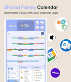 Digital Calendar+ 2: 32 Inch Wall Touch Screen Chore Chart Customize Dashboard Smart Electronic Calendar for Family Schedules Meal Planner Supports All Google Play Apps Wall Mount White