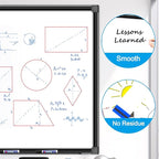H-Qprobd 48"x24" Magnetic White Board Dry Erase Wall Mount Whiteboard - Office Home Classrooms White Board Hanging Writing Board with Black Aluminum Frame