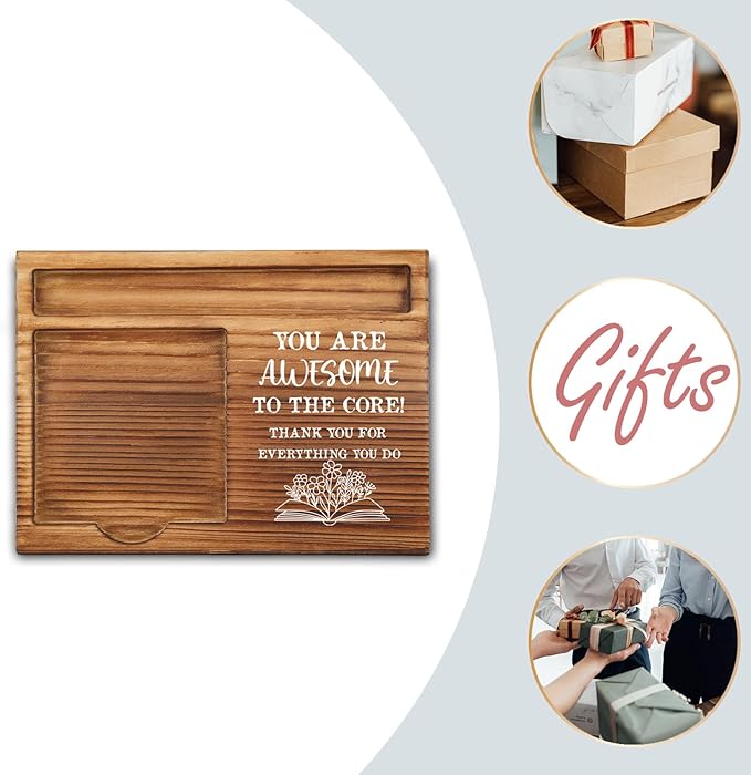 Inspirational Teacher Quotes Sticky Note Holder, Teacher Desk Supplies Set, Thank You Teacher Appreciation Gifts from Student Self-Stick Note Pad Holders GSH26