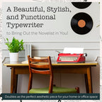 Maplefield Vintage Manual Typewriter Machine - Red Typewriter for Writers & Authors - Antique Desk Decor & Office Accessory - Compact Design & Easy Setup