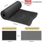 Honeycomb Packing Paper, HONSREO 15 Inches x 230 Feet Eco Friendly Recyclable Cushioning Material, Bubble Wrap for Moving Shipping Breakable Supplies with 20 Fragile Sticker Lables (Black)