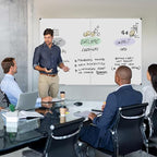 XBoard Magnetic Whiteboard 60 x 48 Inch, Dry Erase Board for Wall with Silver Aluminum Frame Foldable Presentation Board