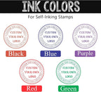 Custom Logo Stamp for Business - Self Inking Stamps with Personalized Logo | 5 Ink Colors (Logo)
