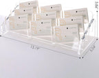 SANRUI Acrylic Business Card Holder for Desk, 3 Tier Clear Tilt Business Name Card Display Holders Stand Storage Organizer Fits 540 Business Cards (Horizontal, 9-Slot)
