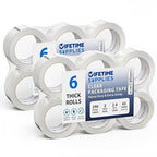 12 Rolls | 2.4 mil Clear | 65 Yards Each (780 Yards Total) | 2" Premium Packing Tape Heavy Duty Packaging Tape for Shipping Moving Stronger Thicker