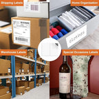 Half Sheet Laser/Ink Jet Shipping Labels UPS FedEx Address Labels (4000 Sheets, 8000 Labels)