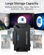 POSUGEAR USB 3.0 to IDE/SATA Adapter, External Hard Drive Reader, Universal 2.5"/3.5" HDD/SSD Converter, 12V/2A Power Adapter