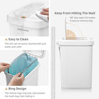 MOPALL Slim Bathroom Trash Can with Lid Soft Close, Garbage Can with Pop-Up Lid & Step On Foot Pedal, Small Trash Bin Trashcan Waste Basket for Toilet, Office, Bedroom, Kitchen, Living Room 1.9 Gallon