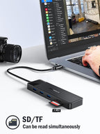 Lemorele USB C Docking Station Dual Monitor 10- in-1 Triple Display Laptop Hub Multiport Adapter w/2 HDMI 4K+VGA+3 USB3.0/2.0+TF/SD 2.0+Audio+100W PD, USB C Dongle for Mac/Dell/HP/Lenovo/Surface