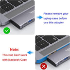 USB C Adapter for MacBook Pro/Air M1 M2 M3 2021 2020 2019 13" 15" 16", 6 in 1 USB-C Hub MacBook Pro Accessories with 3 USB 3.0 Ports,USB C to SD/TF Card Reader and 100W Thunderbolt 3 PD Port