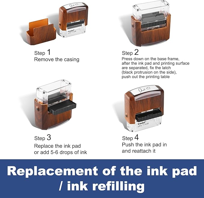 Custom Stamp-Rubber Stamps Custom,self Inking Stamps Personalized-Address Stamps Self Inking Personalized, Signature Stamp for Business, Office, Personal Use (0.55inch x1.5inch)