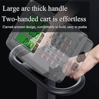 660lb Industrial Platform Scale with Wheels Computing Floor Digital Scale with Accurate LB/KG Price Calculator High Definition Displa Foldable for Weighing Luggage Package Shipping Mailing