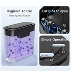 TIPGO Automatic Motion Sensor Bathroom Trash Can with Lid, 2.6 Gallon Touchless Trash Bin, Smart Garbage Can Plastic Slim Wastebasket for Bedroom, Office, Dorm (Black)