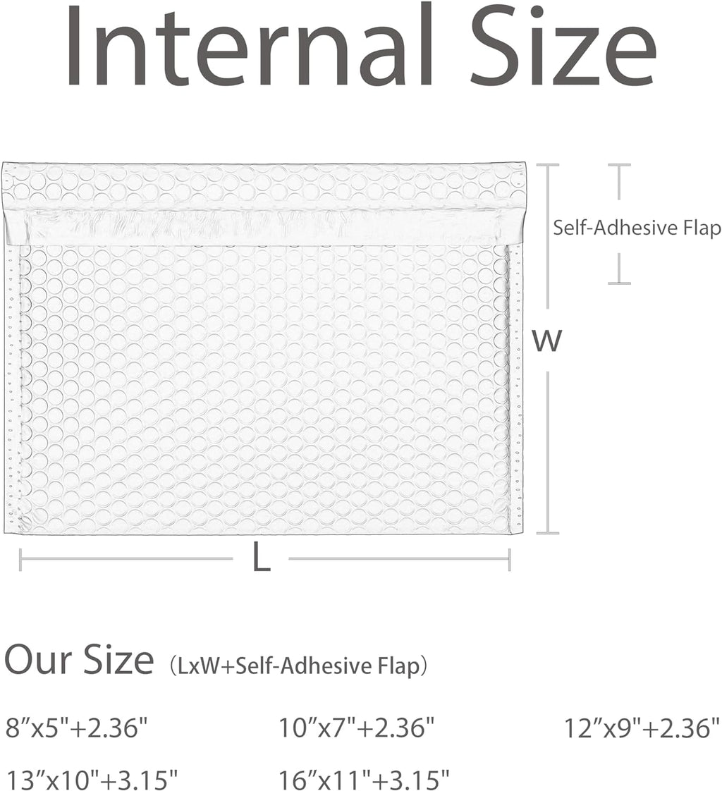 Purple Side-Loading Bubble Mailers 13 x 10 Inches,Self-Seal Padded Mailing Envelopes, Pack of 27