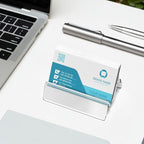 Acrylic Business Card Holder for Desk & Counter, Business Card Holder Display, Clear Business Card Stand, Business Cards Holder Stand, Desktop Plastic Name Card Organizer, 3 Pack