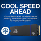 Seagate Game Drive PS5 NVMe SSD for PS5 1TB Internal Solid State Drive - PCIe Gen4 NVMe 1.4, Officially Licensed, Up to 7300MB/s with Heatsink (ZP1000GP3A1011)