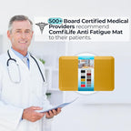 ComfiLife Anti Fatigue Floor Mat – 3/4 Inch Thick Kitchen Mats for Floor, Standing Desk Mat, Kitchen Rug – Comfort at Home, Office – Durable – Stain Resistant – Non-Slip Bottom (24" x 70", Mustard)