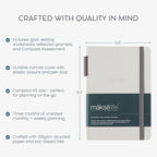 Quarterly Undated Planner - Goal Setting And Weekly Planner, Productivity Tools, Time-Management, Habit Tracker, Cream