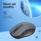 Lenovo WL310 Bluetooth Silent Mouse, Ergonomic, Adjustable DPI, Silent Clicks, Bluetooth 5.0, Portable for Windows, Mac, and Chromebook, Grey