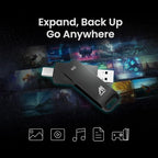 MMOMENT 512GB MU P50 External SSD – USB-C & USB-A Compatible, Portable USB 3.2 5Gbps SSD, 530MB/s Read, 480MB/s Write, Sustained 110MB/s – Works with iPhone-15+, Android, PS5, Steam Deck, PC