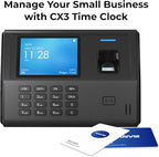 ANVIZ Time Clocks for Small Business Employees - No Monthly Fee No Software Required - Fingerprint Biometric Clock in and Out Machine - Right Out of The Box, Finger + RFID + Pin Punching