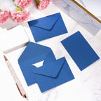 jiebor 100 Sets Small Envelopes with Small Blank Gift Business Card Wedding Invitation Pocket Envelopes for Graduations Wedding Shower Holiday 4.37 x 2.91 Inch Navy Blue