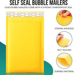 Levex - #0 6" x 10" [100 Pack) Kraft Bubble Mailers, Padded Envelope Mailers, Packing Envelope & Mailing Bags for Shipping