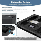 36"x36" Industrial Floor Scale, Heavy-Duty Warehouse Scale with Digital Indicator, Accurate Pallet Scale for Postal Luggage Shipping Mailing Weighing, 5000 lb x 1 lb, Black