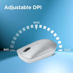 Lenovo 540 Wireless Computer Mouse for PC, Laptop, Computer with Windows or Chrome OS - 2.4 GHz USB-C Wireless Pairing Receiver - Compact Size - 18-Months Battery Life - Ambidextrous - Cloud Grey