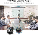 Spedal Webcam 1080P 30fps， HD Computer Webcam with Microphone for Desktop,100 Degrees Wide Angle Web Camera for Zoom Xbox YouTube Skype FaceTime Hangouts