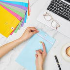 Geyee 50 Pcs 6 x 9 Inch Mixed Colors Manilla Clasp Envelopes Letter Size Mailing Envelopes with Clasp Closure for Filing Storing Documents Office Home Business School