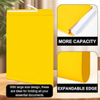 40 Pcs 14 x 18 x 2 Inch Large Expandable Catalog Envelopes Manilla Kraft Peel and Seal Envelopes Light Large Mailing for Office Home Documents Magazines Photos Storage Organizing