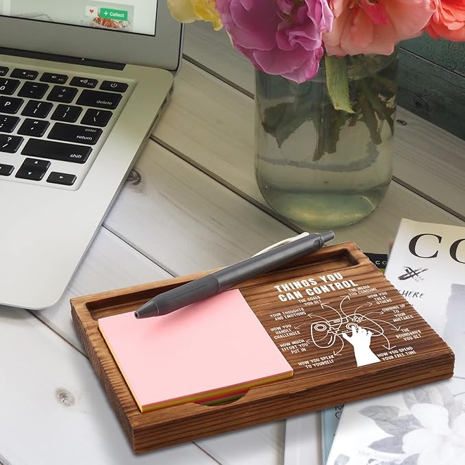 Things You Can Control Mental Health Sticky Note Holder, Therapy Office Decor Calm Corner School Counselor Office Psychologist Gifts, Self Care CBT Self-Stick Note Pad Holders ZSS37