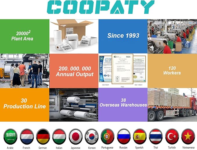 Coopaty 30-Up FBA Labels 1" x 2-5/8" Address Label for Laser & Ink Jet Printers (500 Sheets, 15000 Labels)