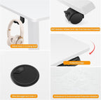 Himimi Electric Standing Desk 55 x 24 inch for Home Office,Sit-Stand Adjustable Desk with Memory Presets,Height Adjustable Desk for Gaming/Working,Free Hook, Lockable Wheels,Mouse Pad,White